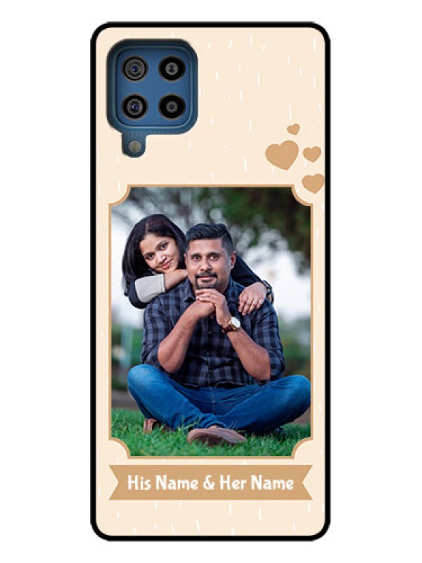 Custom Galaxy F22 Custom Metal Phone Case - With Confetti Love Design