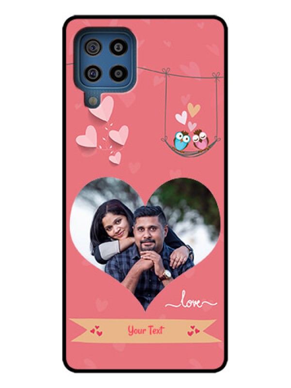 Custom Galaxy F22 Custom Metal Phone Case - Peach Color Love Design