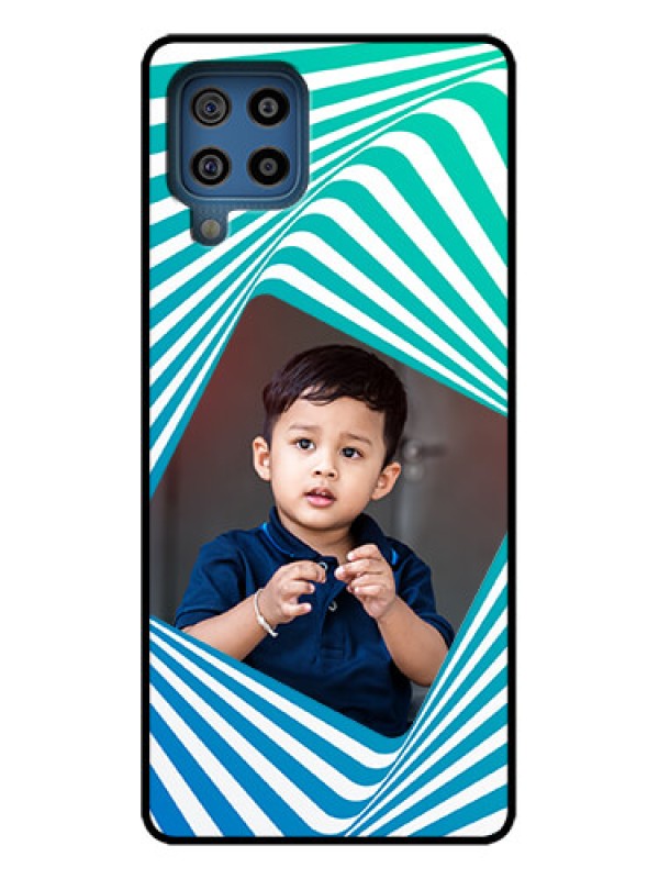 Custom Galaxy F22 Custom Metal Phone Case - Abstract Spiral Design