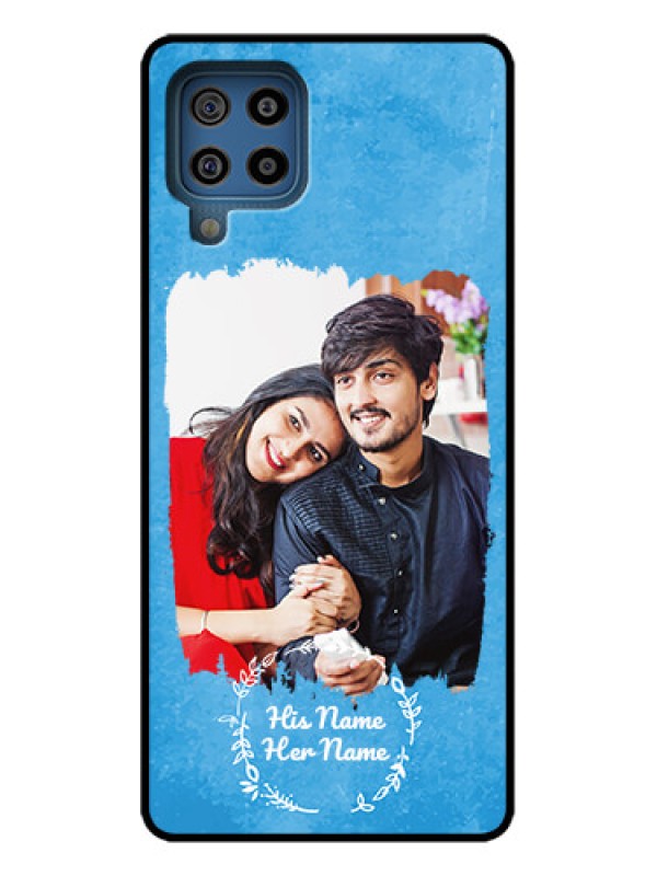 Custom Galaxy F22 Custom Metal Phone Case - Blue Color Vintage Design