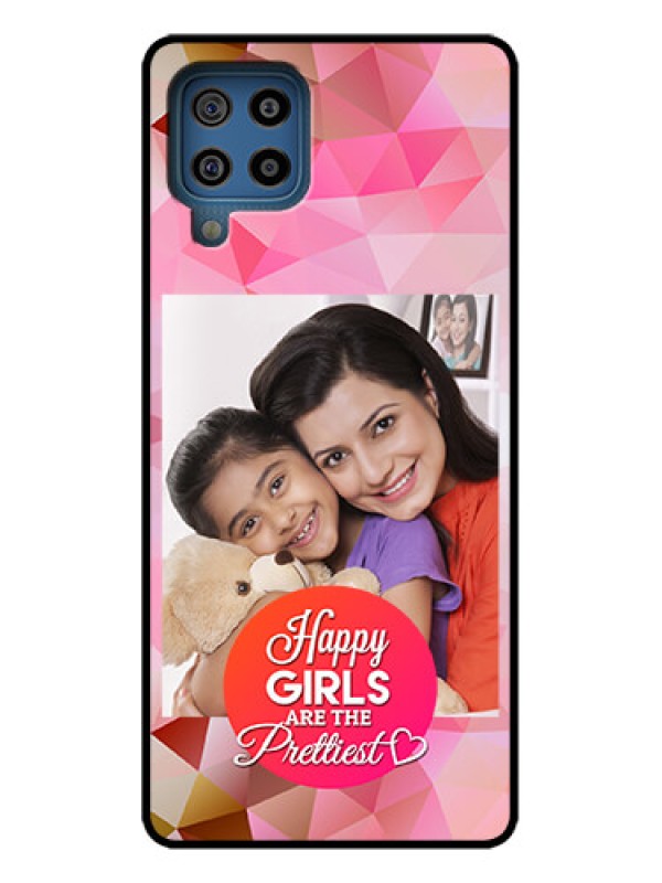 Custom Galaxy F22 Custom Metal Phone Case - Abstract Triangle Design