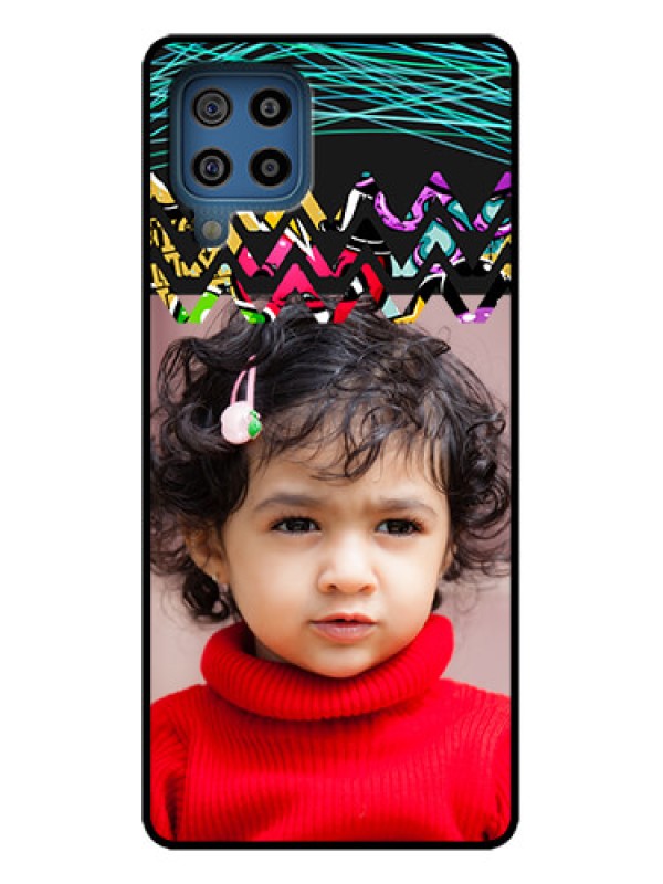 Custom Galaxy F22 Custom Metal Phone Case - Neon Abstract Design