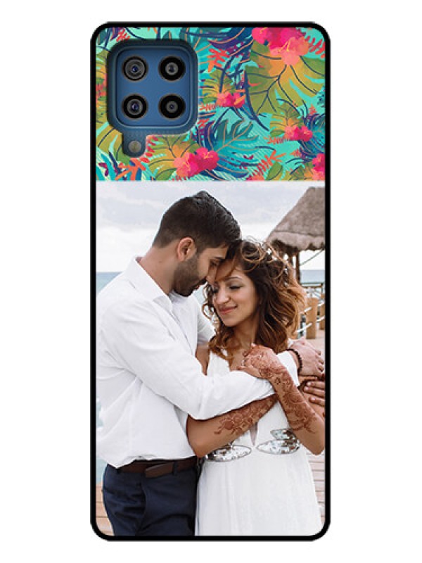 Custom Galaxy F22 Custom Metal Phone Case - Watercolor Floral Design