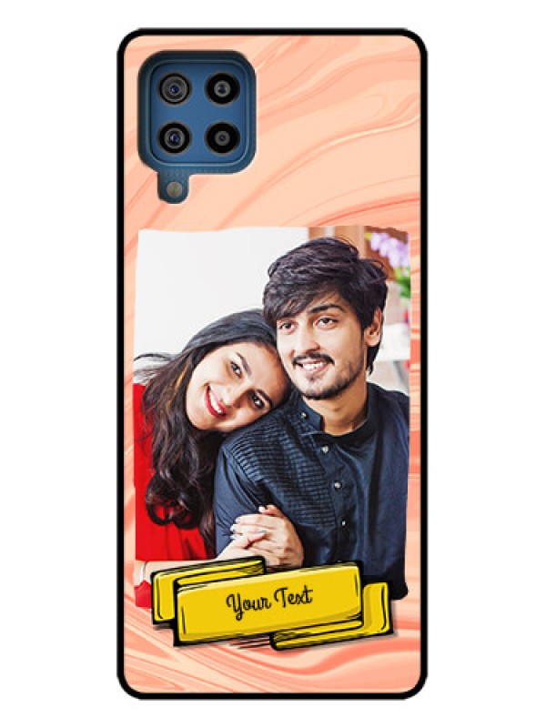 Custom Galaxy F22 Custom Metal Phone Case - Marble Texture Design