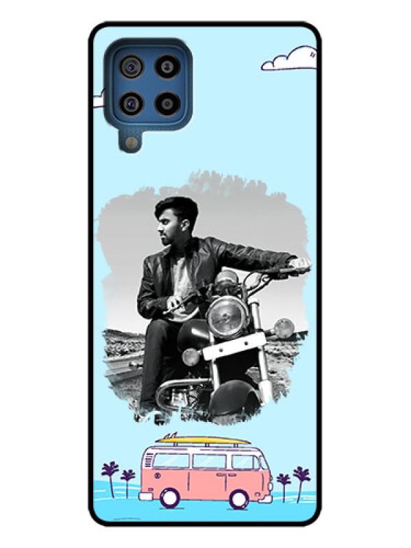 Custom Galaxy F22 Custom Metal Phone Case - Travel and Adventure Design