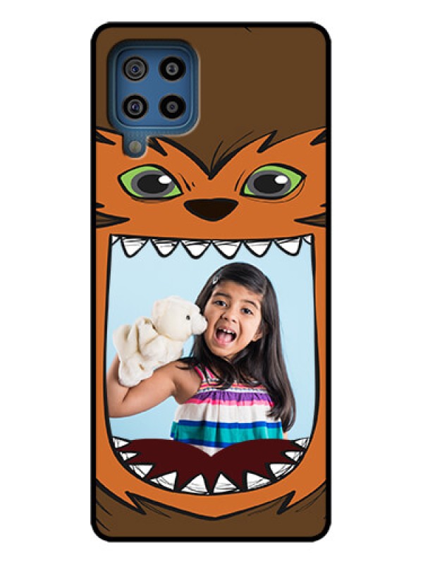 Custom Galaxy F22 Custom Metal Phone Case - Owl Monster Back Case Design