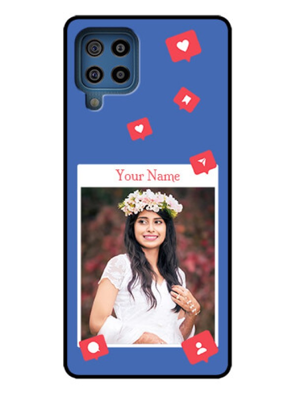 Custom Galaxy F22 Custom Metal Phone Case - Like Share And Comment Design