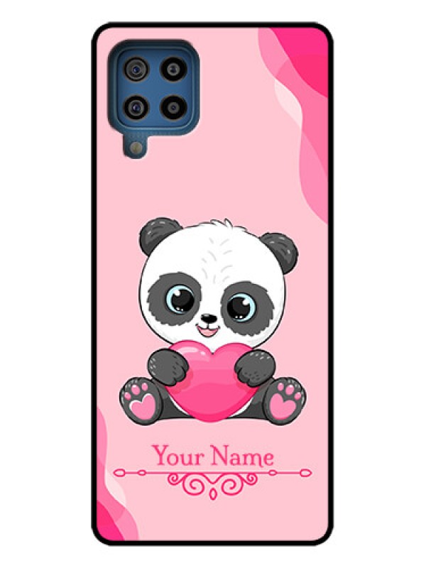 Custom Galaxy F22 Custom Metal Phone Case - Cute Panda Design