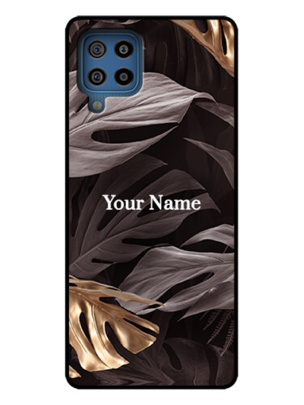 Custom Galaxy F22 Custom Metal Phone Case - Wild Leaves Digital Paint Design