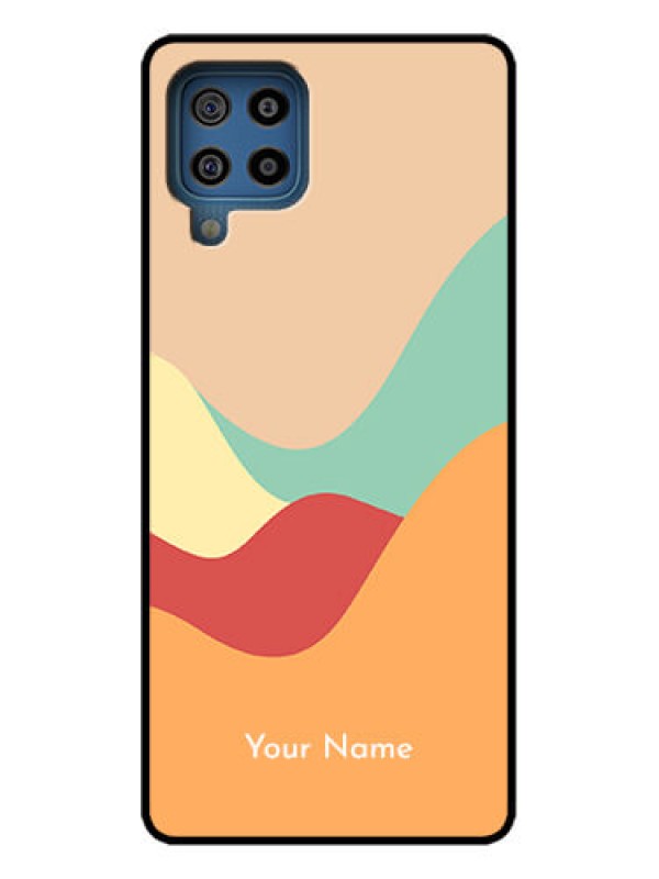 Custom Galaxy F22 Custom Metal Phone Case - Ocean Waves Multi - Colour Design