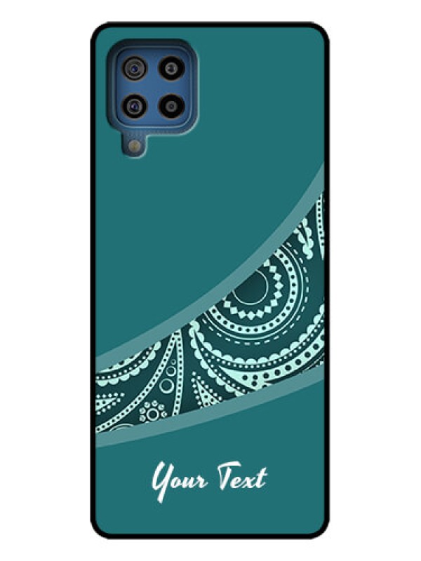 Custom Galaxy F22 Custom Metal Phone Case - Semi Visible Floral Design