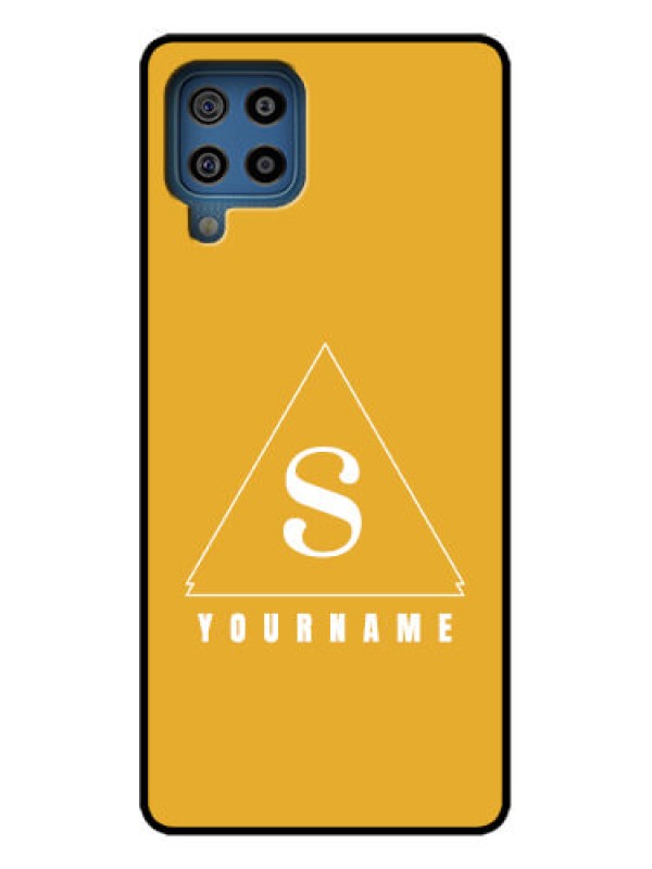 Custom Galaxy F22 Custom Metal Phone Case - Simple Triangle Design