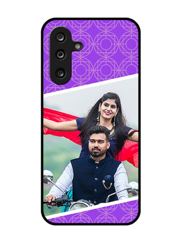 Custom Samsung Galaxy F36 5G Custom Metal Phone Case - Violet Color Pattern Design