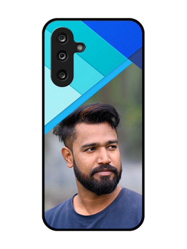 Custom Samsung Galaxy F36 5G Custom Metal Phone Case - Blue Pattern Design