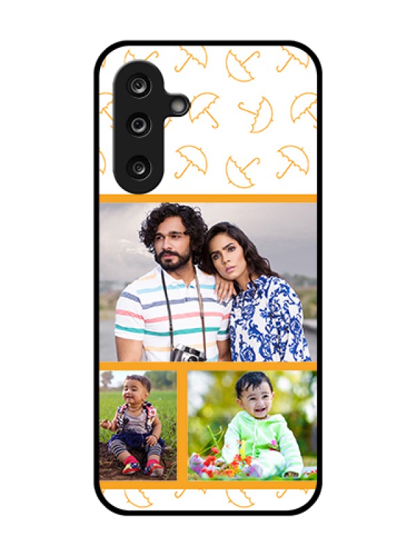 Custom Samsung Galaxy F36 5G Custom Metal Phone Case - Yellow Pattern Design