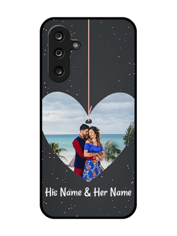 Custom Samsung Galaxy F36 5G Custom Metal Phone Case - Hanging Heart Design