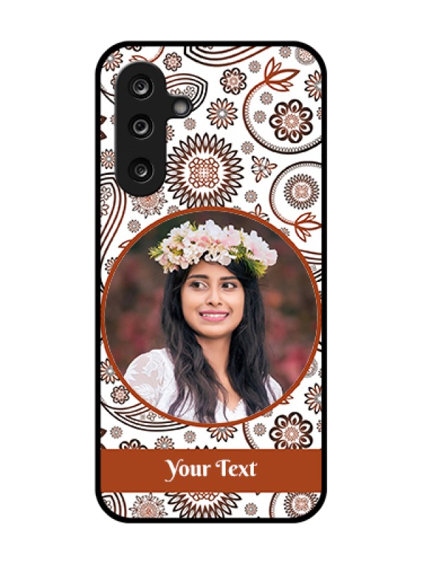 Custom Samsung Galaxy F36 5G Custom Metal Phone Case - Abstract Flower Design