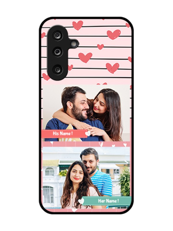 Custom Samsung Galaxy F36 5G Custom Metal Phone Case - Photo With Heart Design