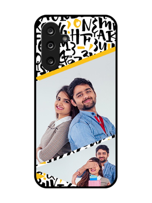 Custom Samsung Galaxy F36 5G Custom Metal Phone Case - Letters Pattern Design