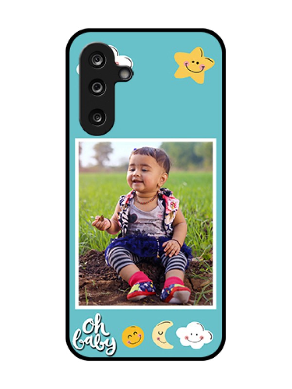 Custom Samsung Galaxy F36 5G Custom Metal Phone Case - Smiley Kids Stars Design