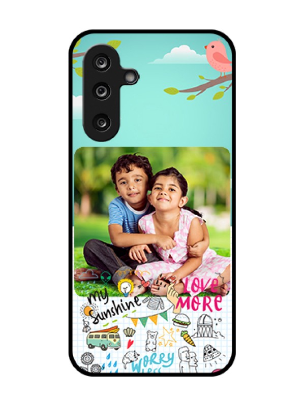 Custom Samsung Galaxy F36 5G Custom Metal Phone Case - Doodle Love Design
