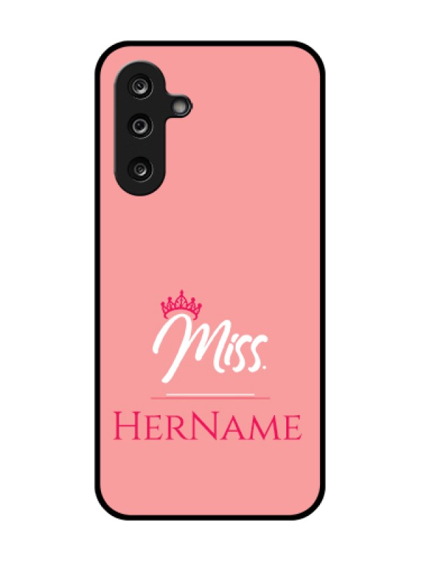 Custom Samsung Galaxy F36 5G Custom Metal Phone Case - Mrs With Name Design