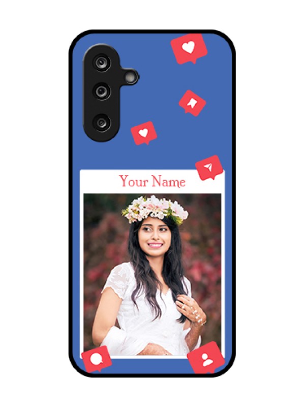 Custom Samsung Galaxy F36 5G Custom Metal Phone Case - Like Share And Comment Design