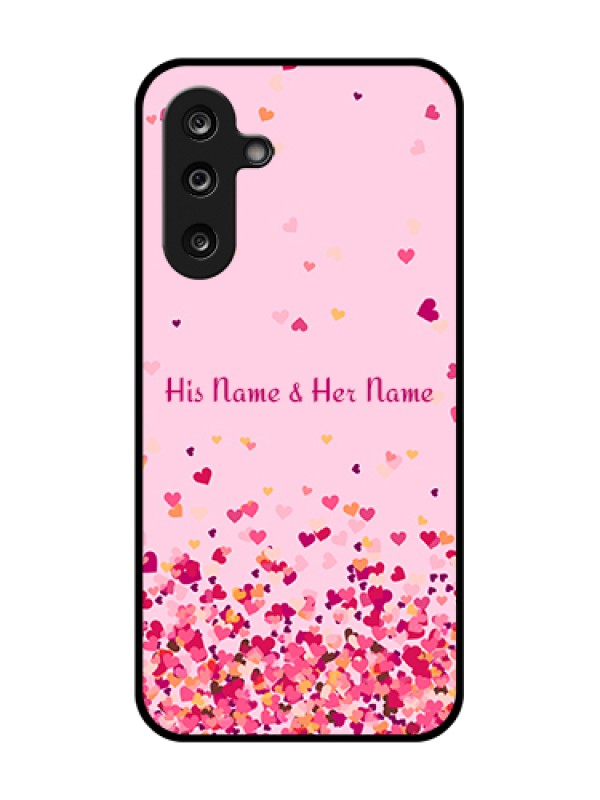 Custom Samsung Galaxy F36 5G Custom Metal Phone Case - Floating Hearts Design