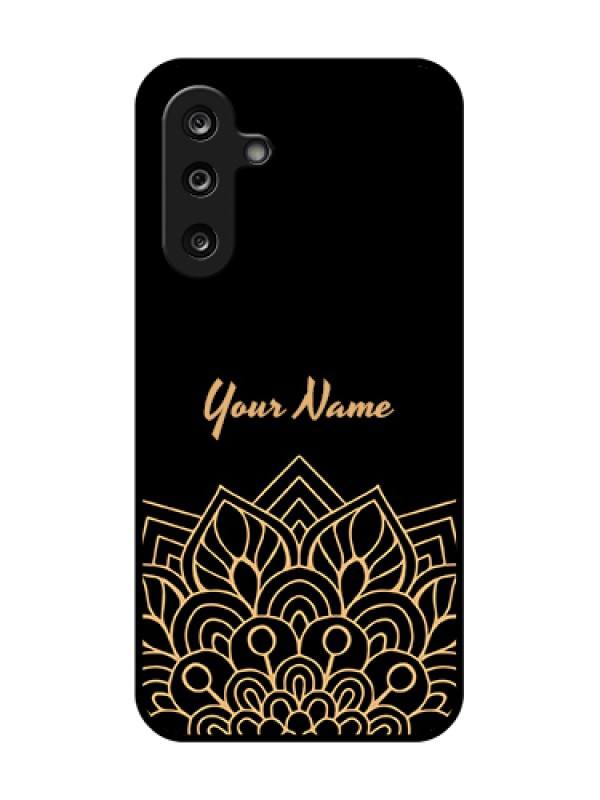 Custom Samsung Galaxy F36 5G Custom Metal Phone Case - Golden Mandala Design