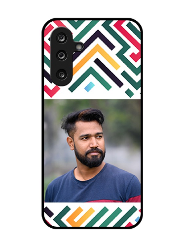 Custom Samsung Galaxy F36 5G Custom Metal Phone Case - Colorful Maze Pattern Design