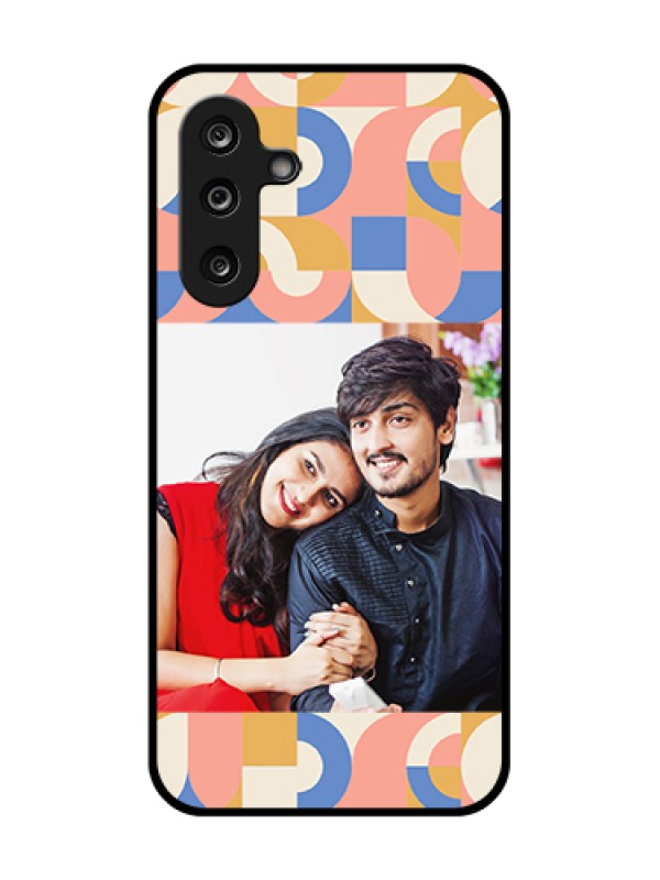 Custom Samsung Galaxy F36 5G Custom Metal Phone Case - Semi - Circle Maze Pattern Design