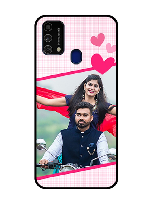 Custom Galaxy F41 Custom Metal Phone Case - Love Shape Heart Design