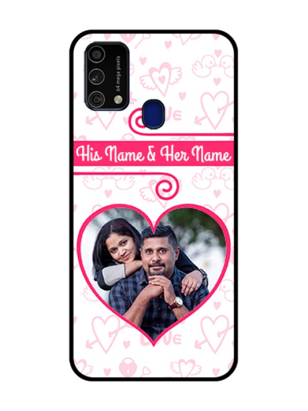 Custom Galaxy F41 Custom Metal Phone Case - Heart Shape Love Design