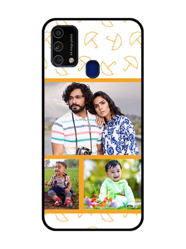 Custom Galaxy F41 Custom Metal Phone Case - Yellow Pattern Design