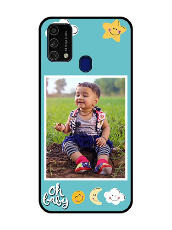 Custom Galaxy F41 Custom Metal Phone Case - Smiley Kids Stars Design