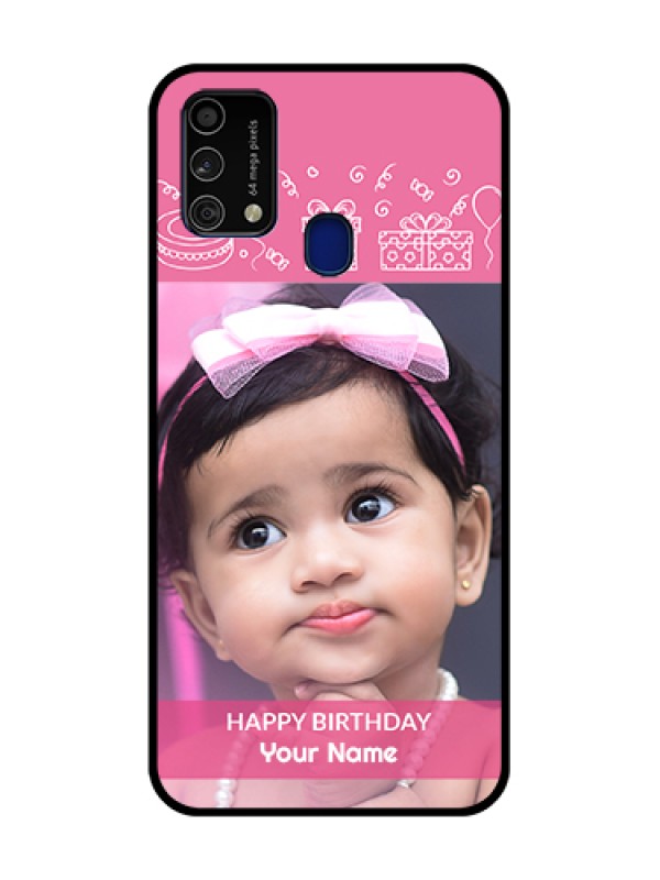 Custom Galaxy F41 Custom Metal Phone Case - With Birthday Line Art Design