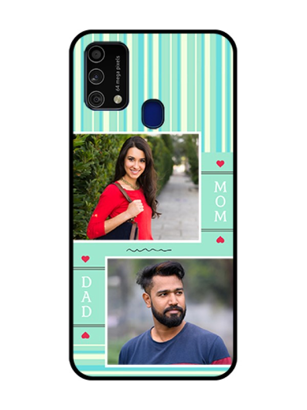 Custom Galaxy F41 Custom Metal Phone Case - Mom and Dad Pic Design