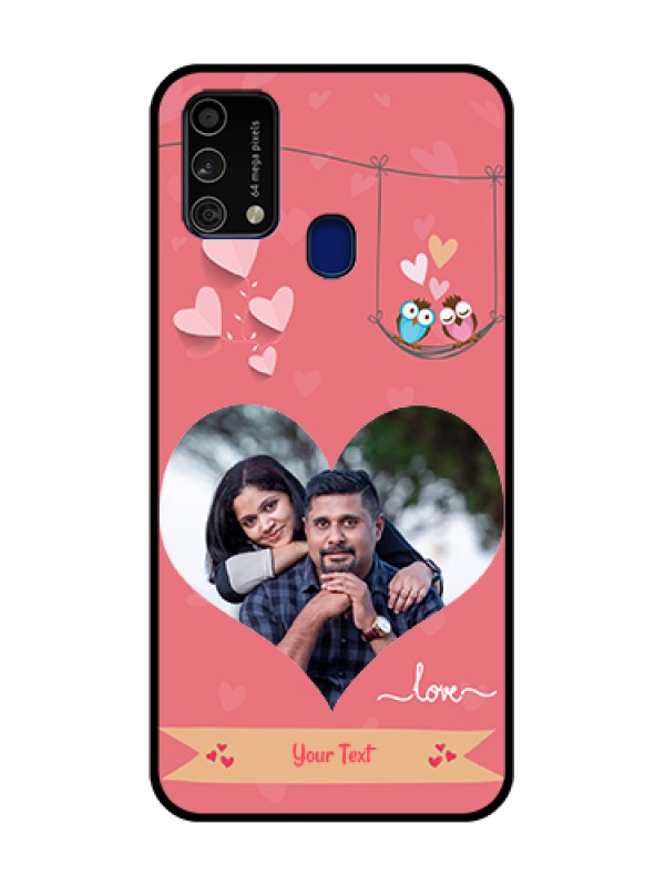 Custom Galaxy F41 Custom Metal Phone Case - Peach Color Love Design