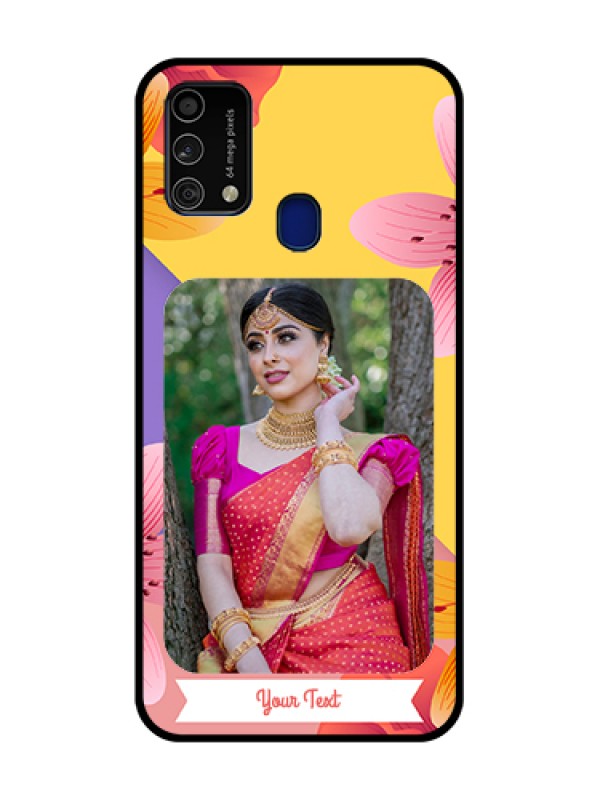 Custom Galaxy F41 Custom Metal Phone Case - 3 Image With Vintage Floral Design