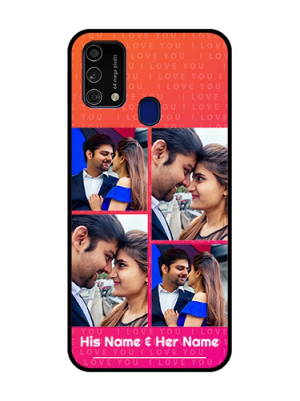 Custom Galaxy F41 Custom Metal Phone Case - I Love You Pink Design