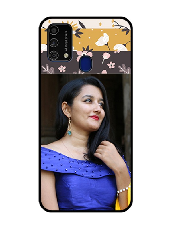 Custom Galaxy F41 Custom Metal Phone Case - Stylish Floral Design