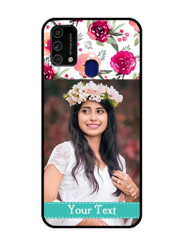 Custom Galaxy F41 Custom Metal Phone Case - Water Colors Floral Design