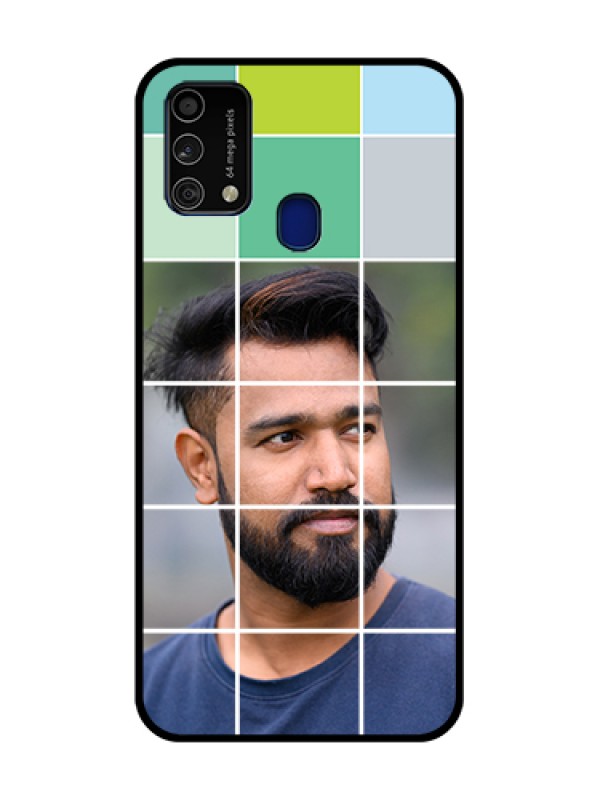 Custom Galaxy F41 Custom Metal Phone Case - With White Box Pattern