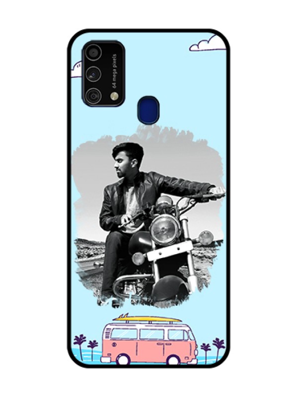 Custom Galaxy F41 Custom Metal Phone Case - Travel and Adventure Design