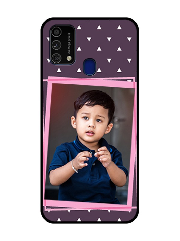 Custom Galaxy F41 Custom Metal Phone Case - Triangle Pattern Dotted Design