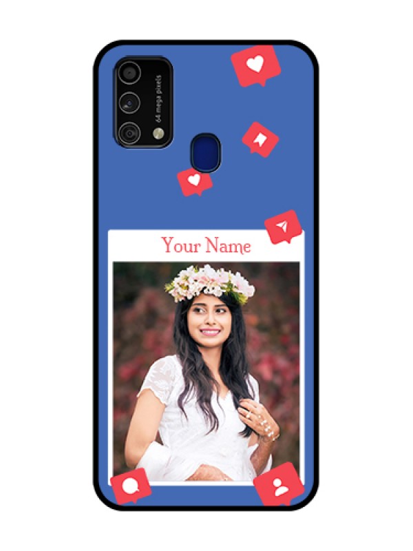 Custom Galaxy F41 Custom Metal Phone Case - Like Share And Comment Design