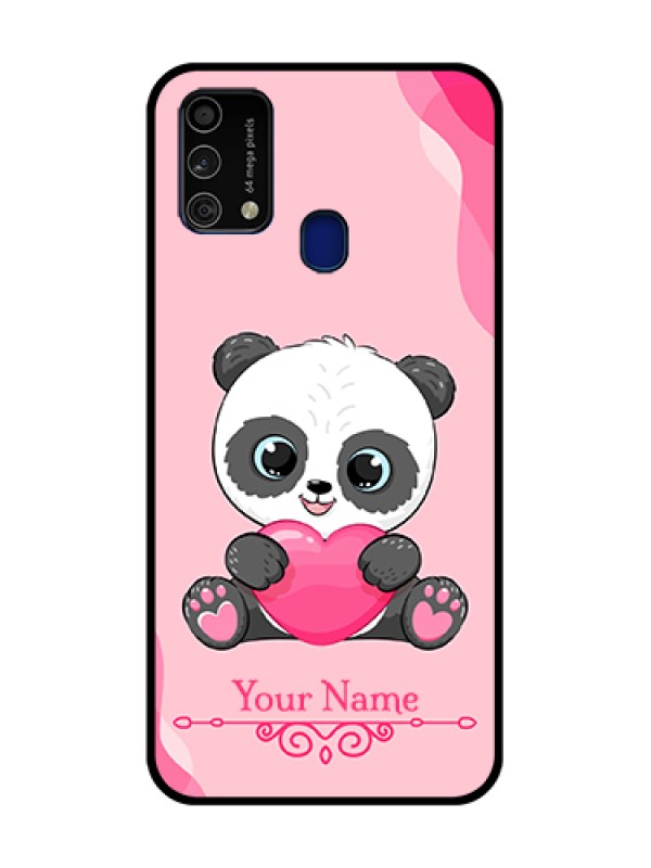 Custom Galaxy F41 Custom Metal Phone Case - Cute Panda Design