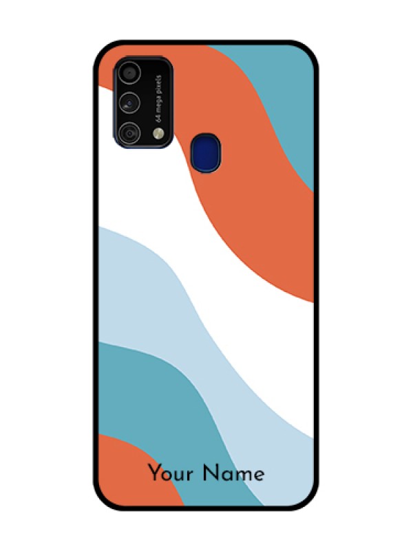 Custom Galaxy F41 Custom Metal Phone Case - Coloured Waves Design
