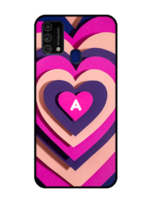 Custom Galaxy F41 Custom Metal Phone Case - Cute Heart Pattern Design