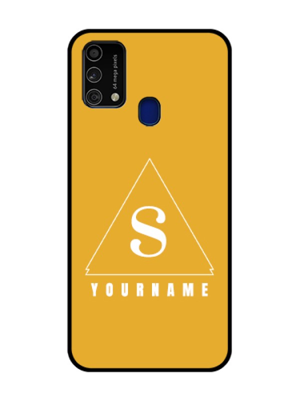 Custom Galaxy F41 Custom Metal Phone Case - Simple Triangle Design